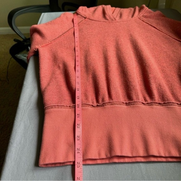 Free People cotton blend long sleeve hooded sweatshirt women’s-size M - Picture 8 of 9